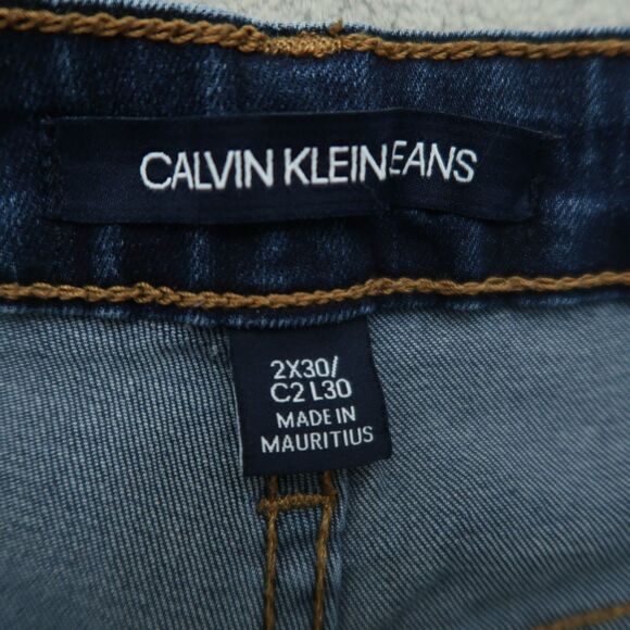 Calvin Klein Jeans Women's Size 2 Blue Mid-Rise Skinny Denim 30" Inseam Stretch - Picture 9 of 16